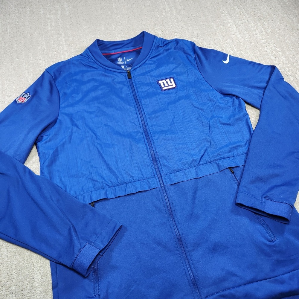 New York Giants Jacket‎ Men Medium Nike On Field Full Zip Sideline Elite Hybrid